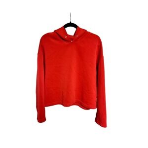 Uniqlo Red Dry Hoodie Sweatshirt Pullover Long Sleeve Size L